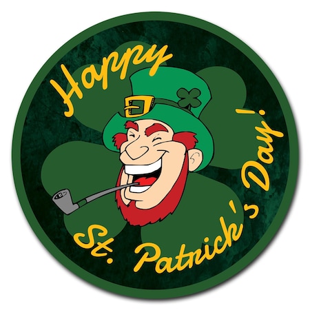 Signmission Corrugated Plastic Sign With Stakes 16in Circular-Happy St Patrick Day 2 C-16-CIR-WS-Happy st Patrick Day